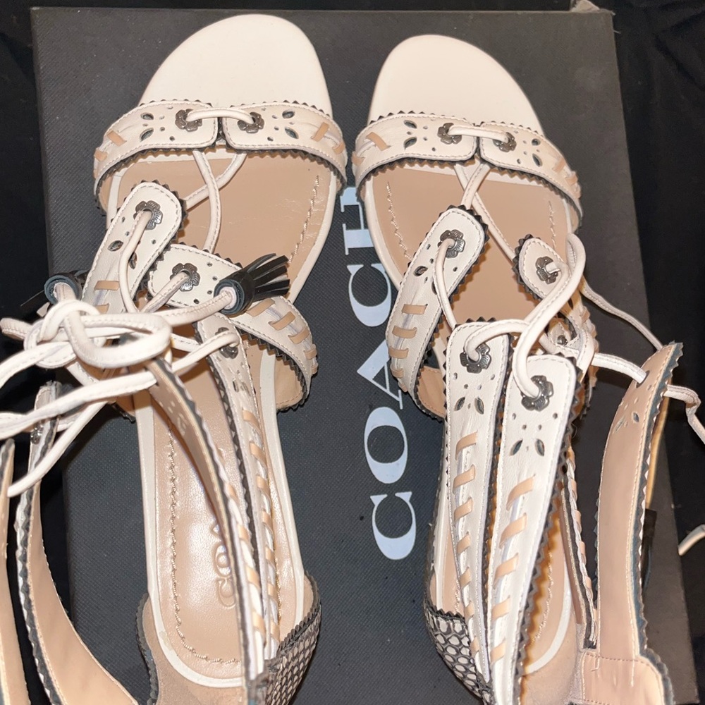 COACH Via Demi Wedge Sandals